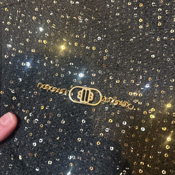 Maje Black and Gold Sequin Vest NWT - Picture 2 of 7